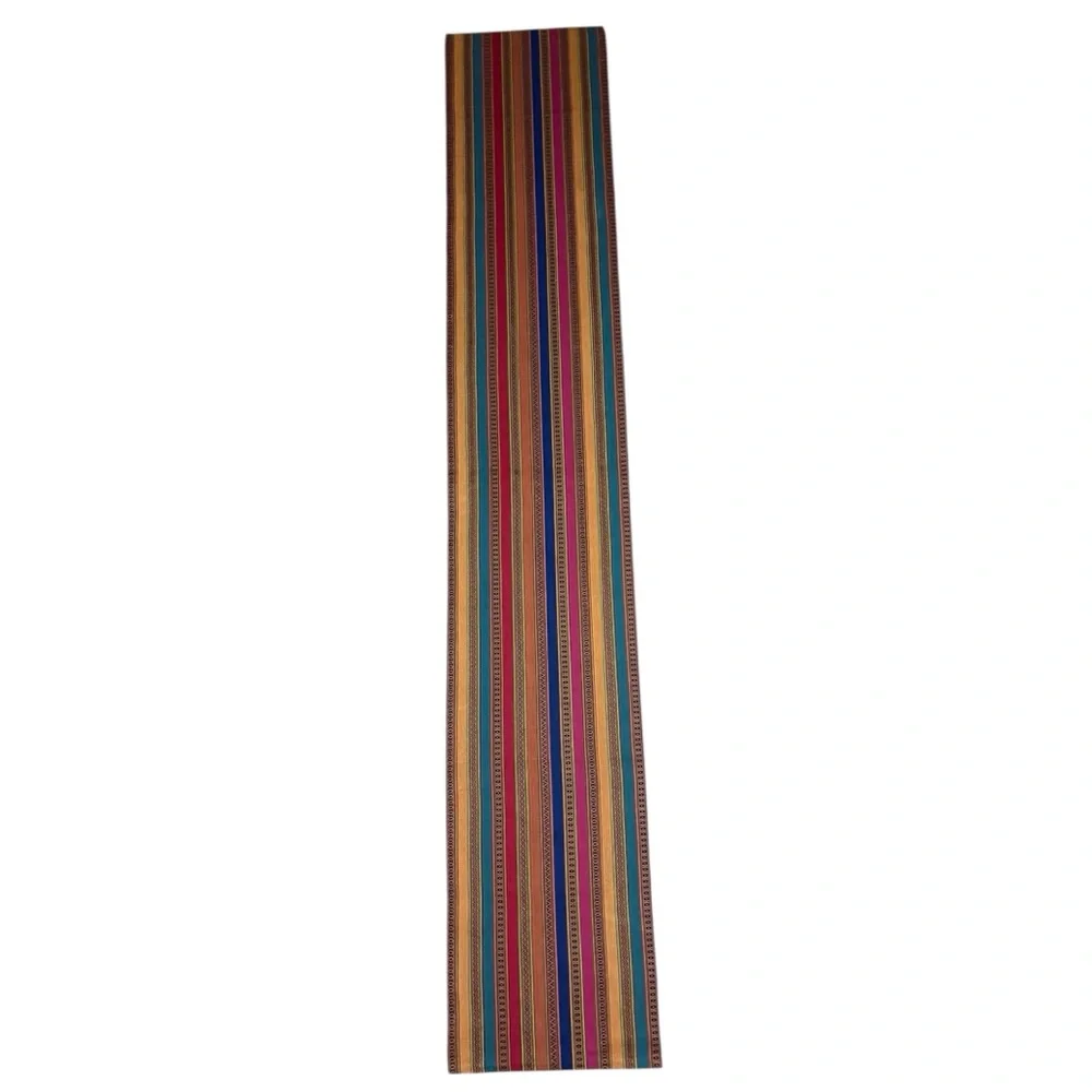 Crate & Barrel San Miguel Cotton Jacquard Table Runner Southwestern 84